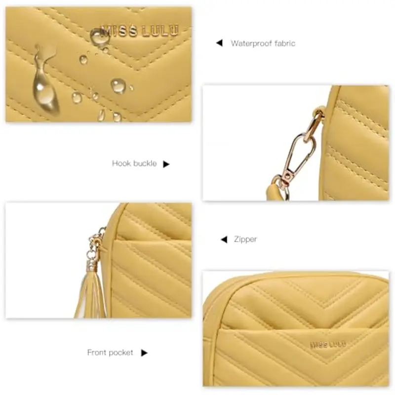 Miss Lulu Borsa Tracolla Donna Piccola, Borsetta Ragazza in Pelle, Borse Spalla Impermeabile, Con Tracolla Regolabile miniatura 2