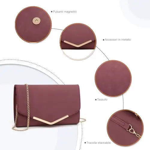 Miss Lulu Pochette Donna Oro 3392191 miniatura 3