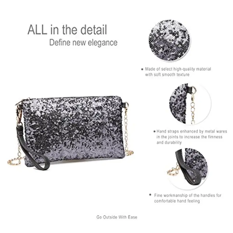 Miss Lulu Pochette Donna Nero 2428001 miniatura 2