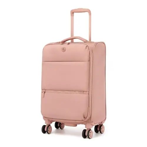 Miss Lulu Valigia Bagaglio a Mano Trolley Rigido Piccolo Valigia con Ruote Giratorie, 59,5x36,5x25cm, Rosa