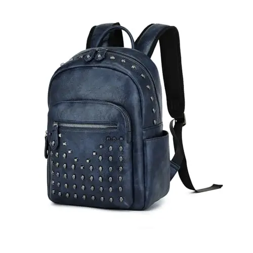 Miss Lulu Zaino Donna Medio, Zaine PU Pelle Donna, Borsa Zaino Teschio, Borse a Zainetto Gtico Antifurto,Impermeabile