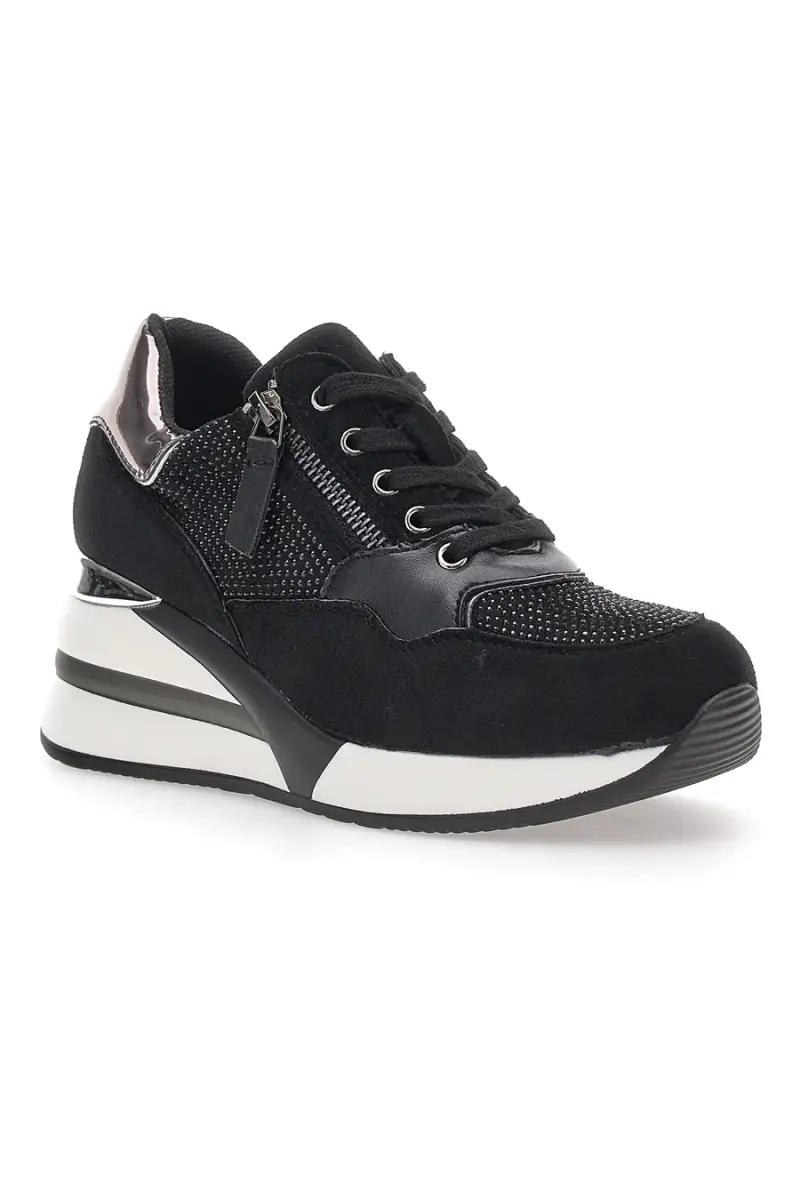 Sneakers Nere Con Platform Miss Pappalea 234 [NERO] miniatura 2