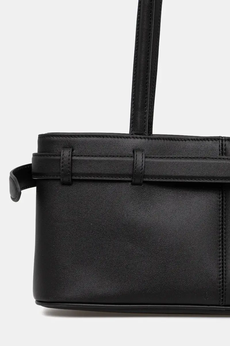 borsa in pelle scamosciata colore marrone 6S3GJ81600 Nero miniatura 3