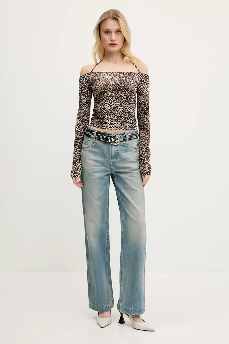 camicetta donna colore beige 6S1SJ52200 miniatura 2