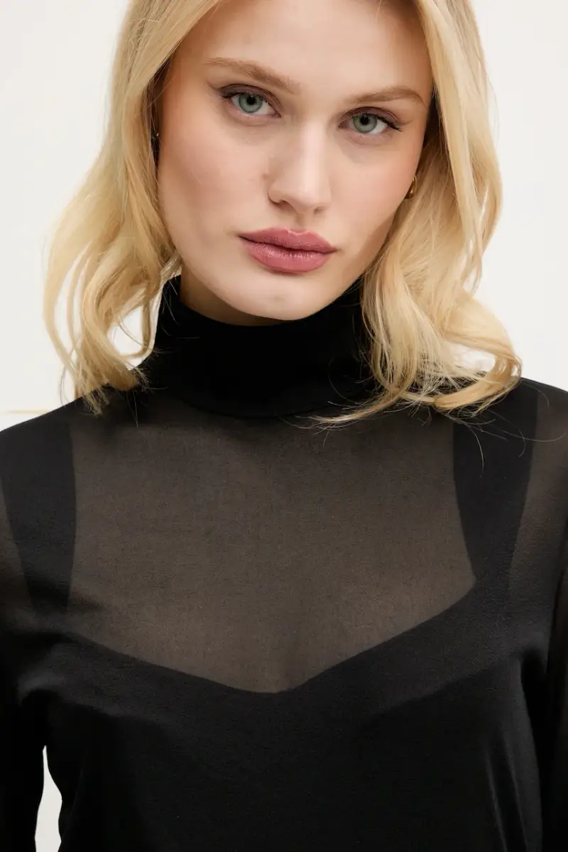 camicetta donna colore nero 6S1SJ3740J miniatura 4