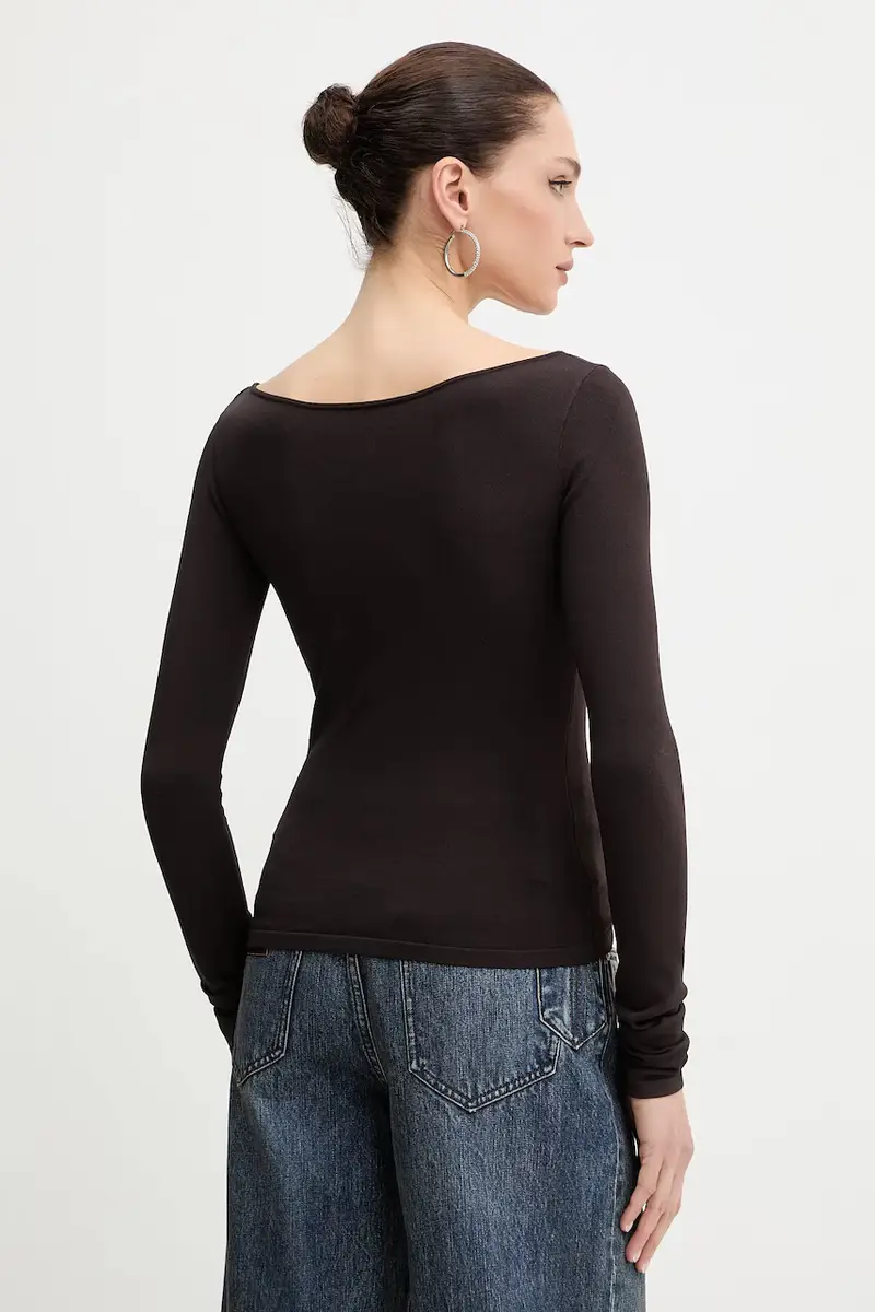 camicia a maniche lunghe Marrone miniatura 3