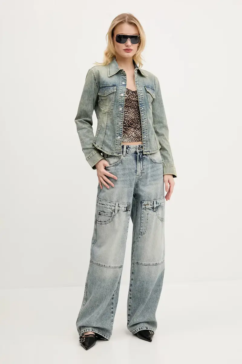 camicia donna colore blu 6S1XJ49600 miniatura 2