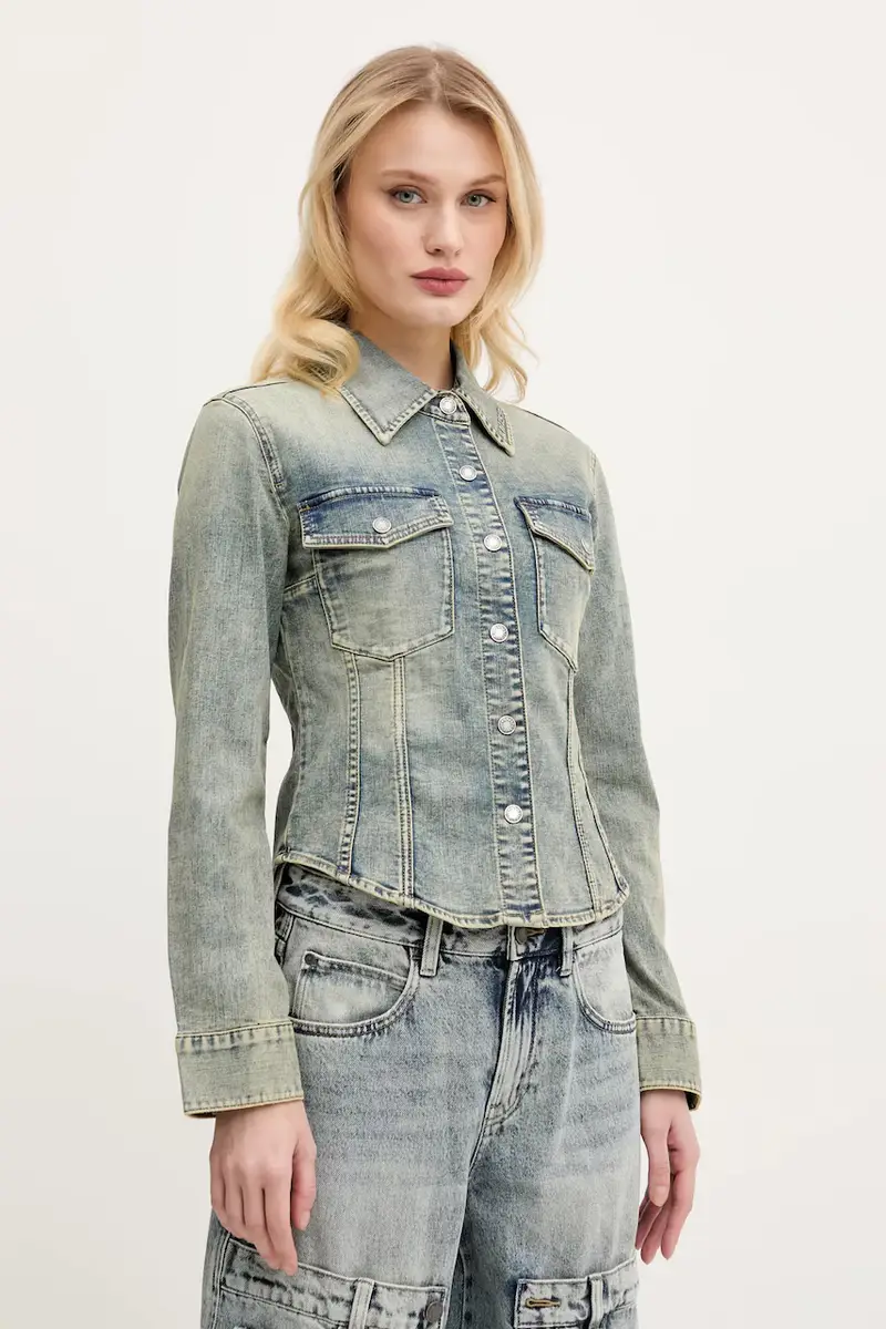 camicia donna colore blu 6S1XJ49600