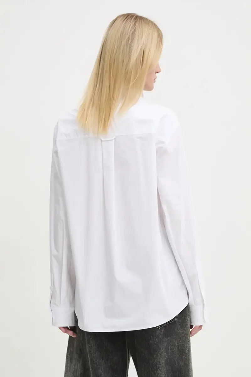 camicia in cotone 0 donna colore bianco 6L3XJ2380000 miniatura 3