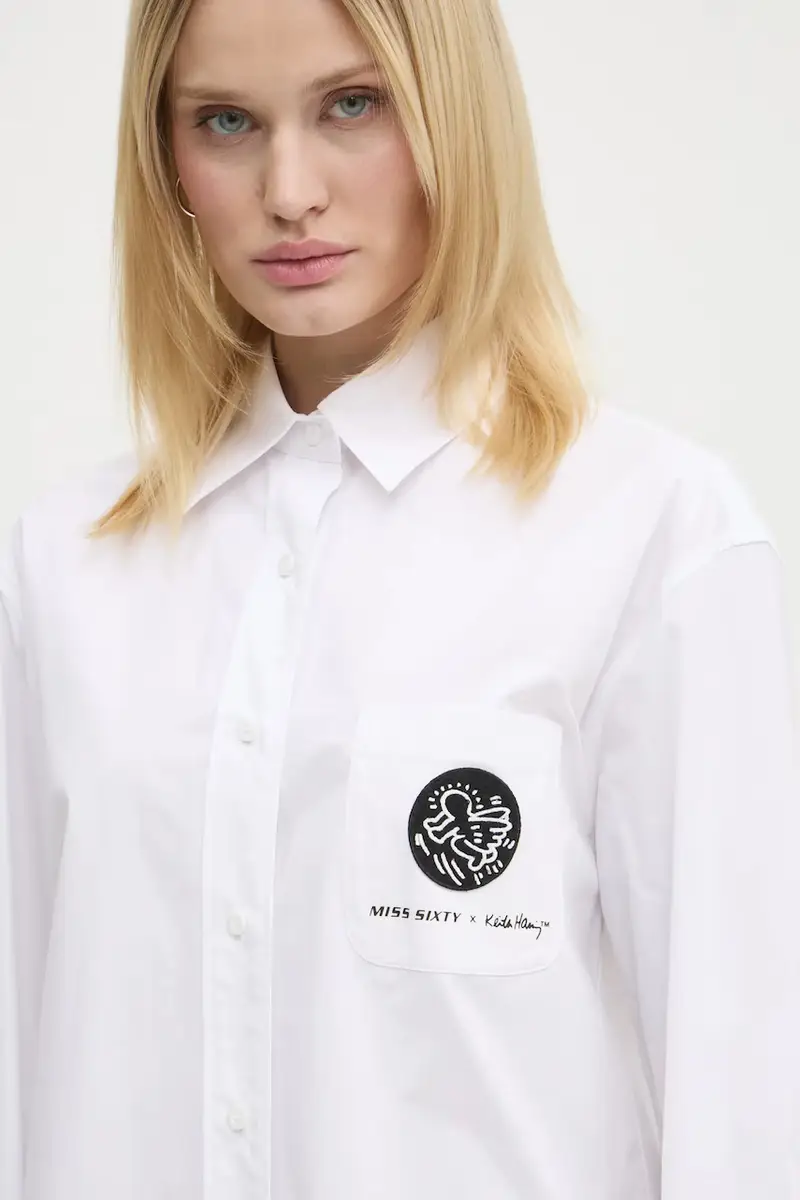 camicia in cotone 0 donna colore bianco 6L3XJ2380000 miniatura 4