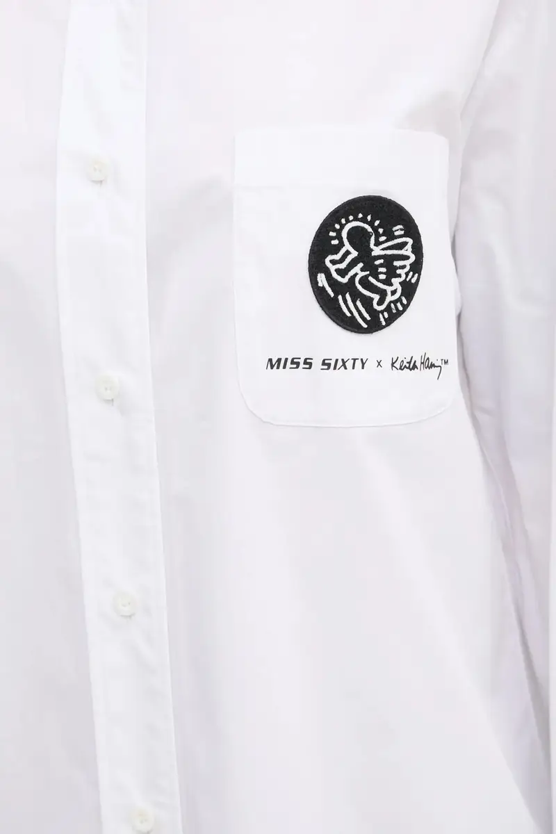 camicia in cotone 0 donna colore bianco 6L3XJ2380000 miniatura 5