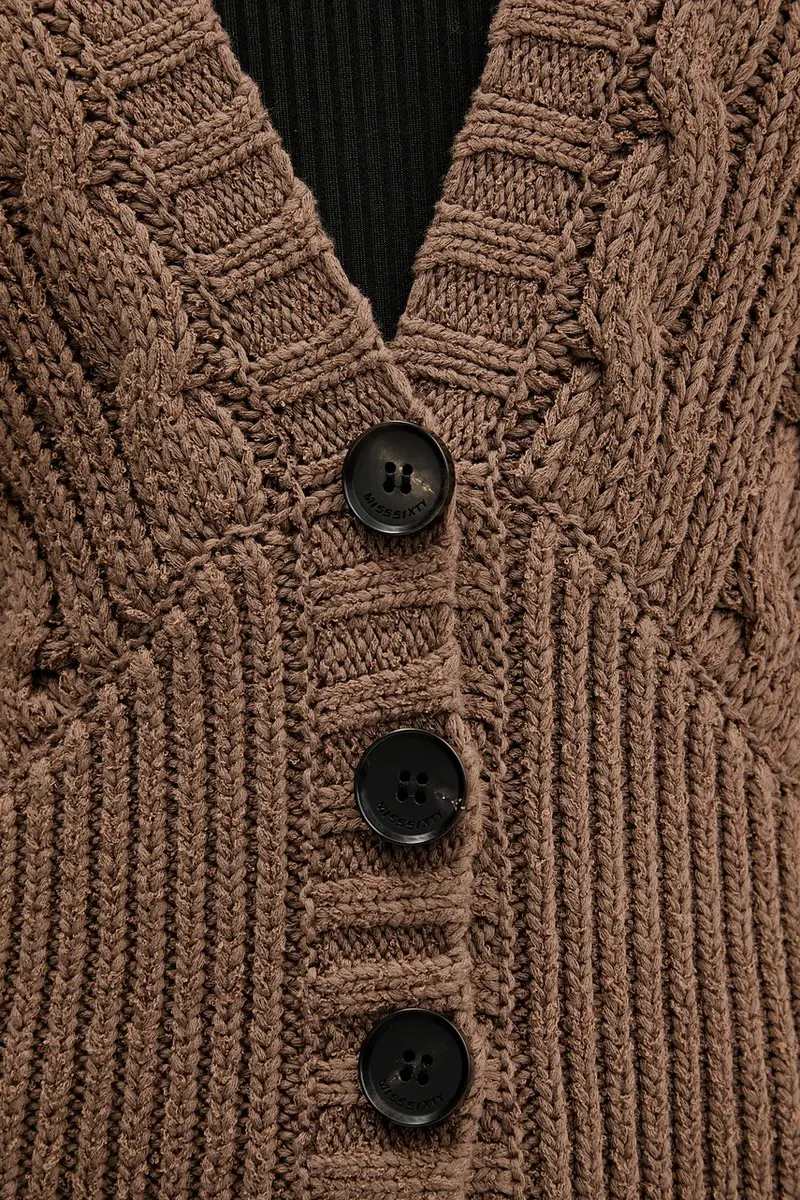 Miss Sixty Cardigan Donna Marrone 3619754 miniatura 5