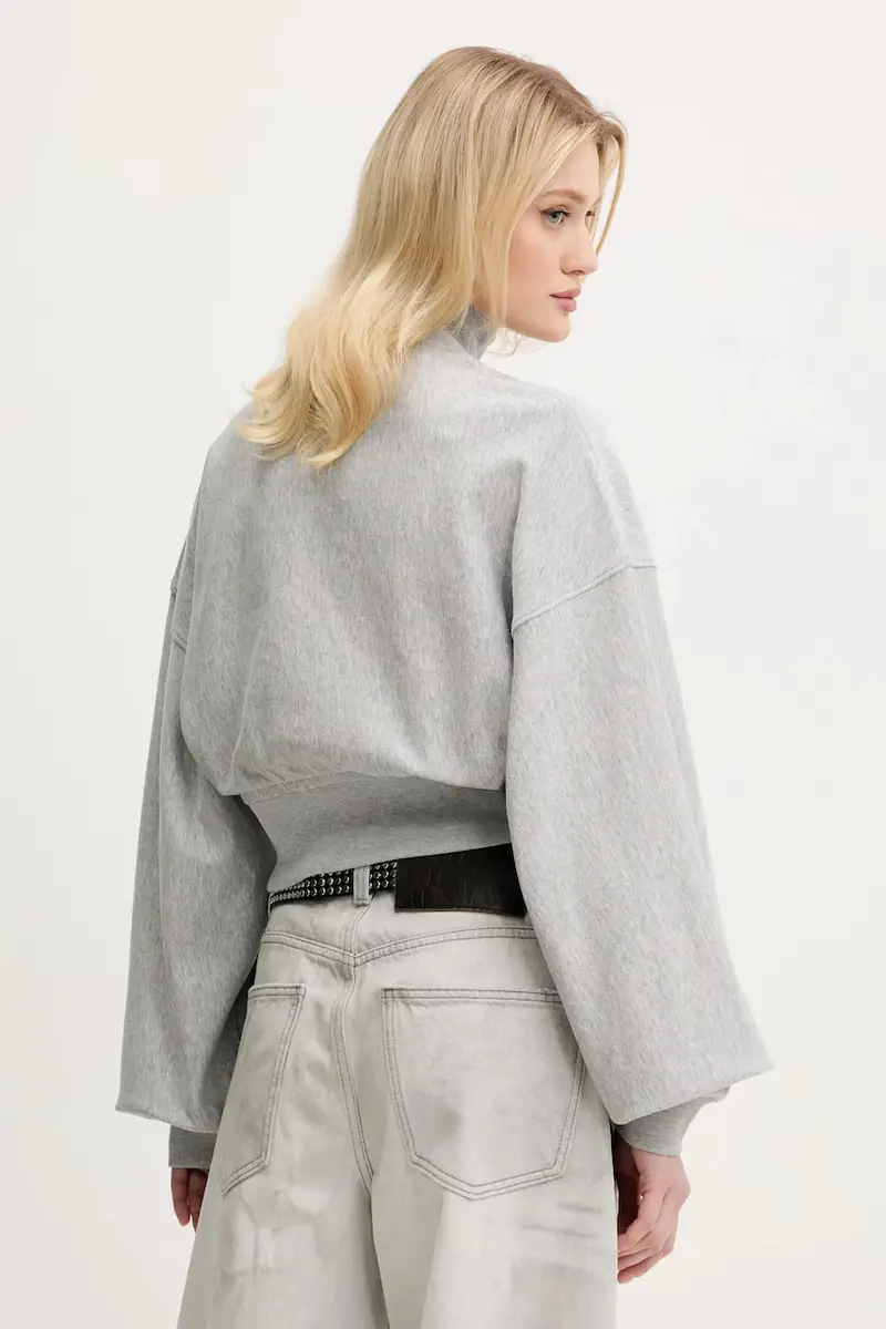 felpa in cotone donna colore grigio 6S1TJ46700 miniatura 3