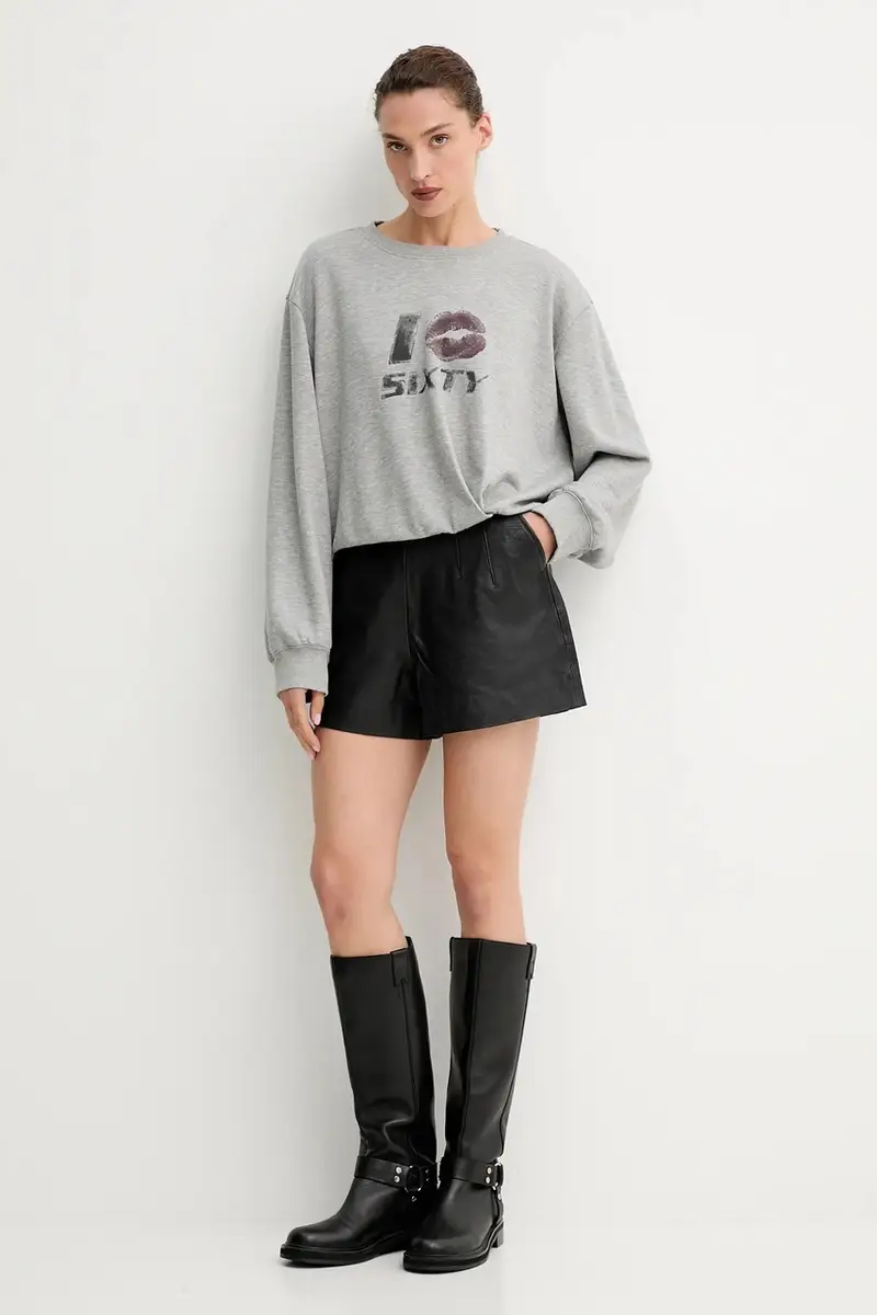 felpa in misto lana donna colore grigio 6S3TJ59000 miniatura 2