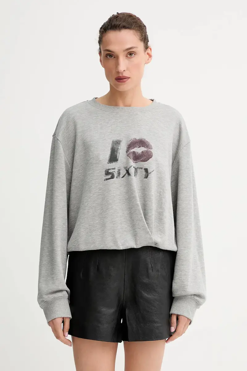 felpa in misto lana donna colore grigio 6S3TJ59000