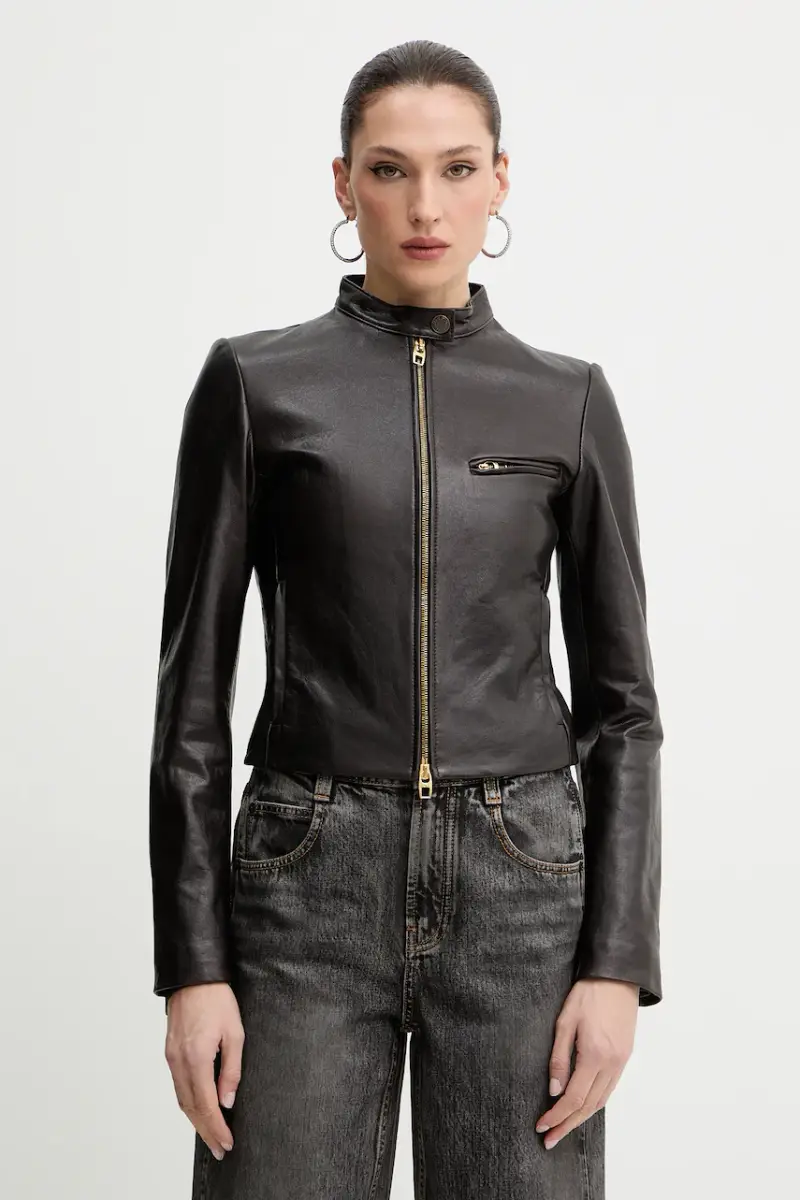 giacca in pelle Marrone