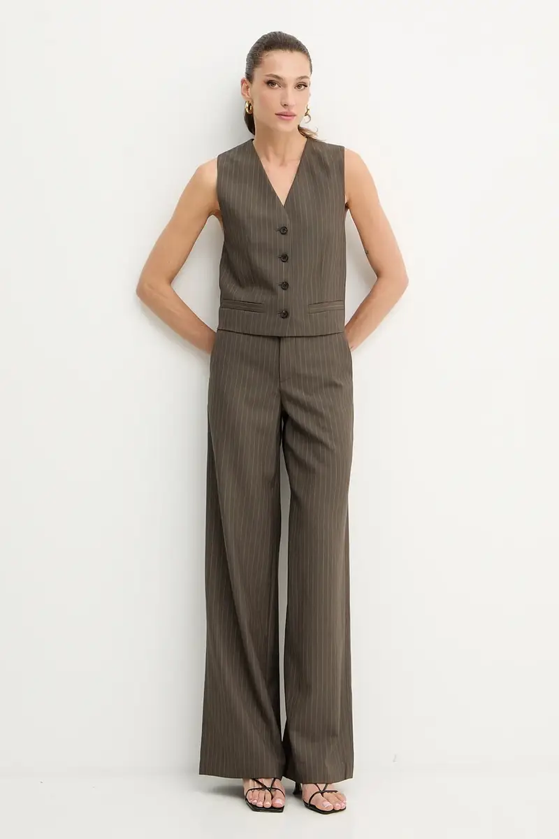 gilè in lana colore marrone 6S3WJ43000 miniatura 2