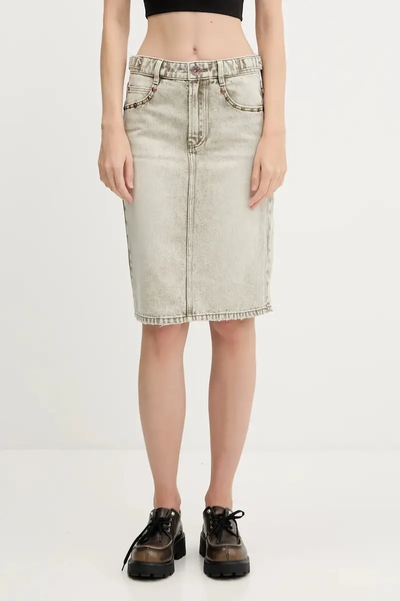 gonna di jeans in cotone colore grigio 6S2KJ15300