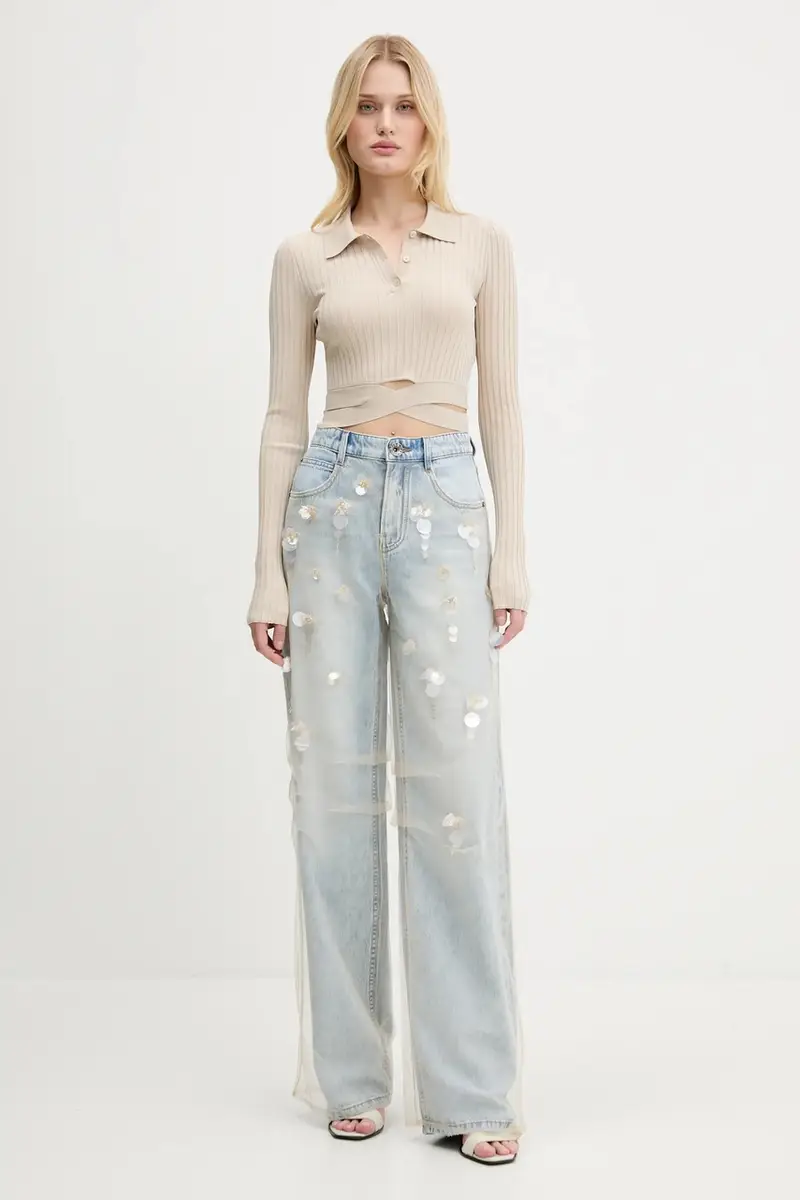 maglione donna colore beige 6S2RJ03800 miniatura 2