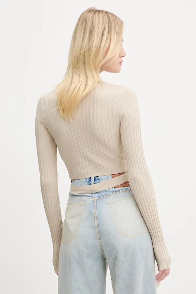 maglione donna colore beige 6S2RJ03800 miniatura 3