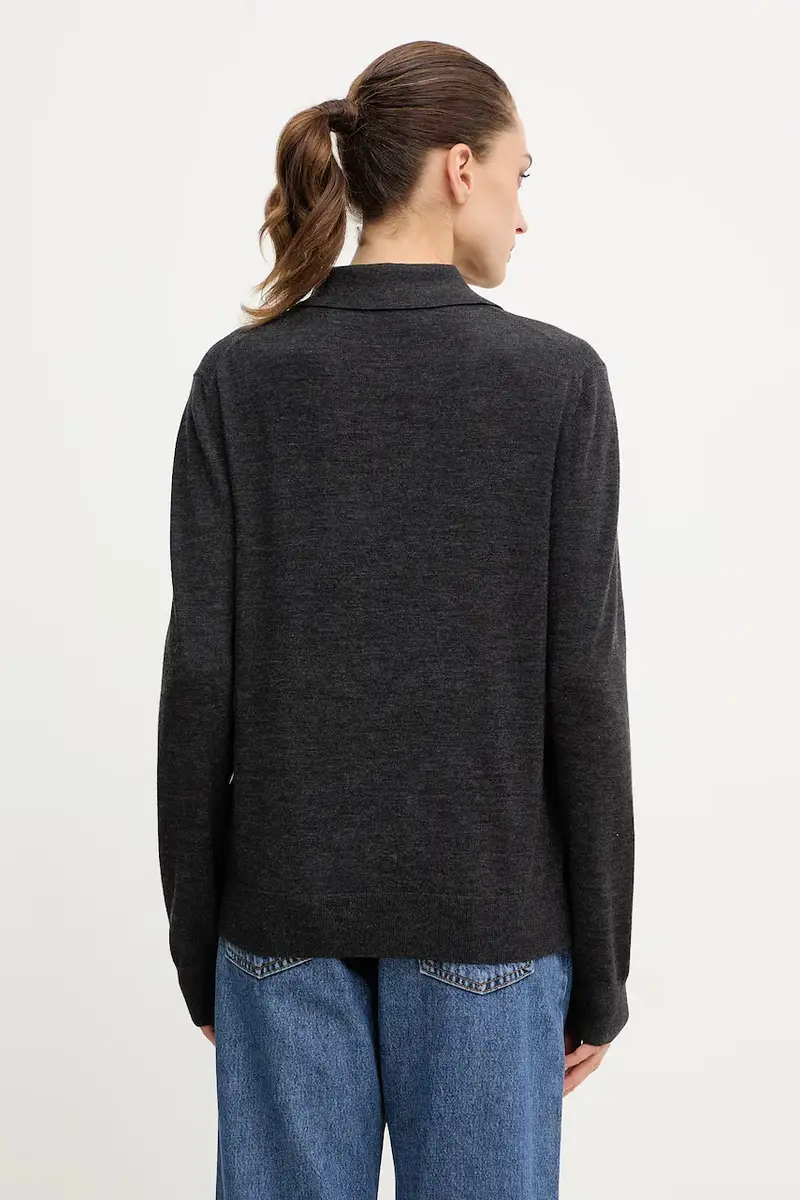 maglione in lana donna colore grigio 6S1RJ37300 miniatura 3