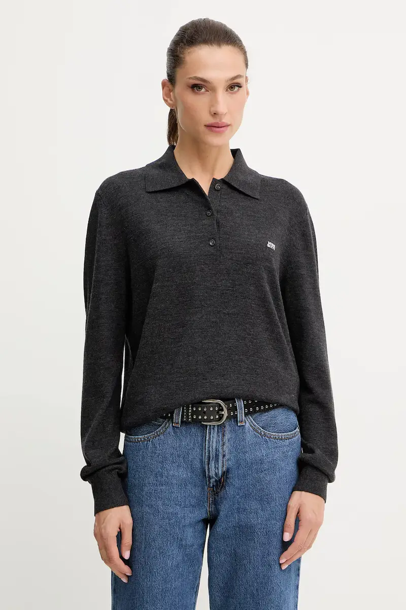 maglione in lana donna colore grigio 6S1RJ37300