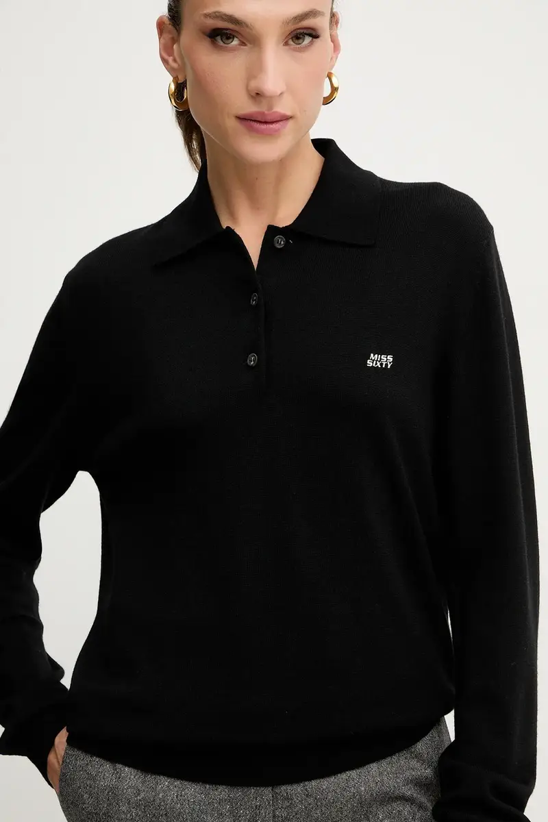 maglione in lana donna colore nero 6S1RJ37300 miniatura 4