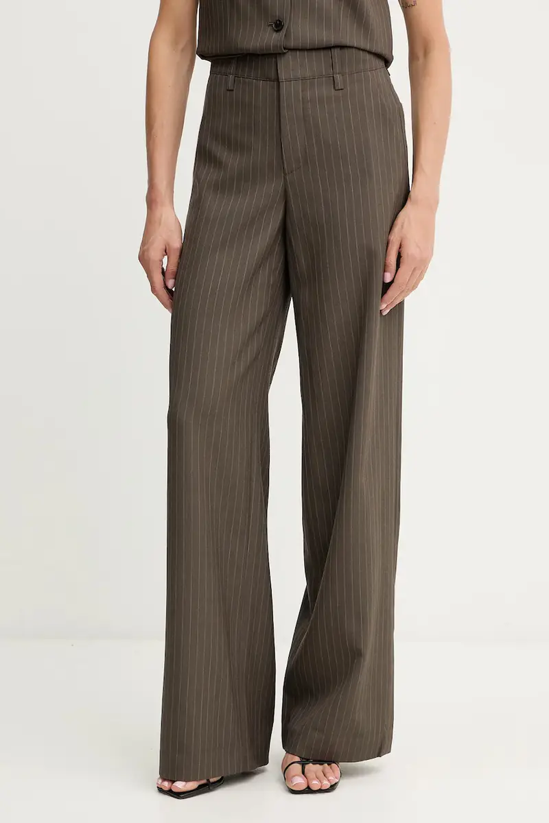 pantaloni in lana donna colore marrone 6S3PJ4040A