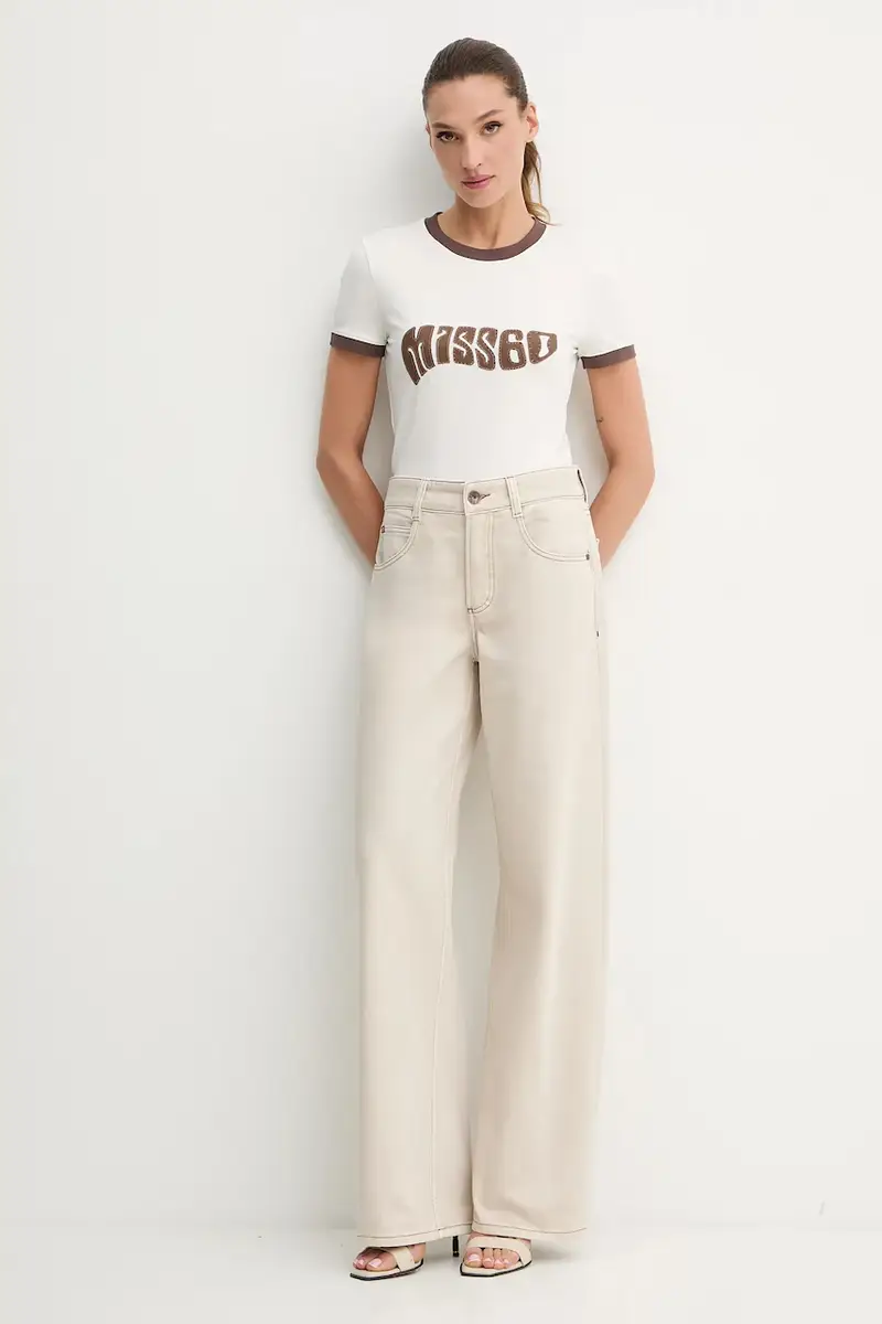 Miss Sixty T-shirt Donna Beige 3573865 miniatura 2