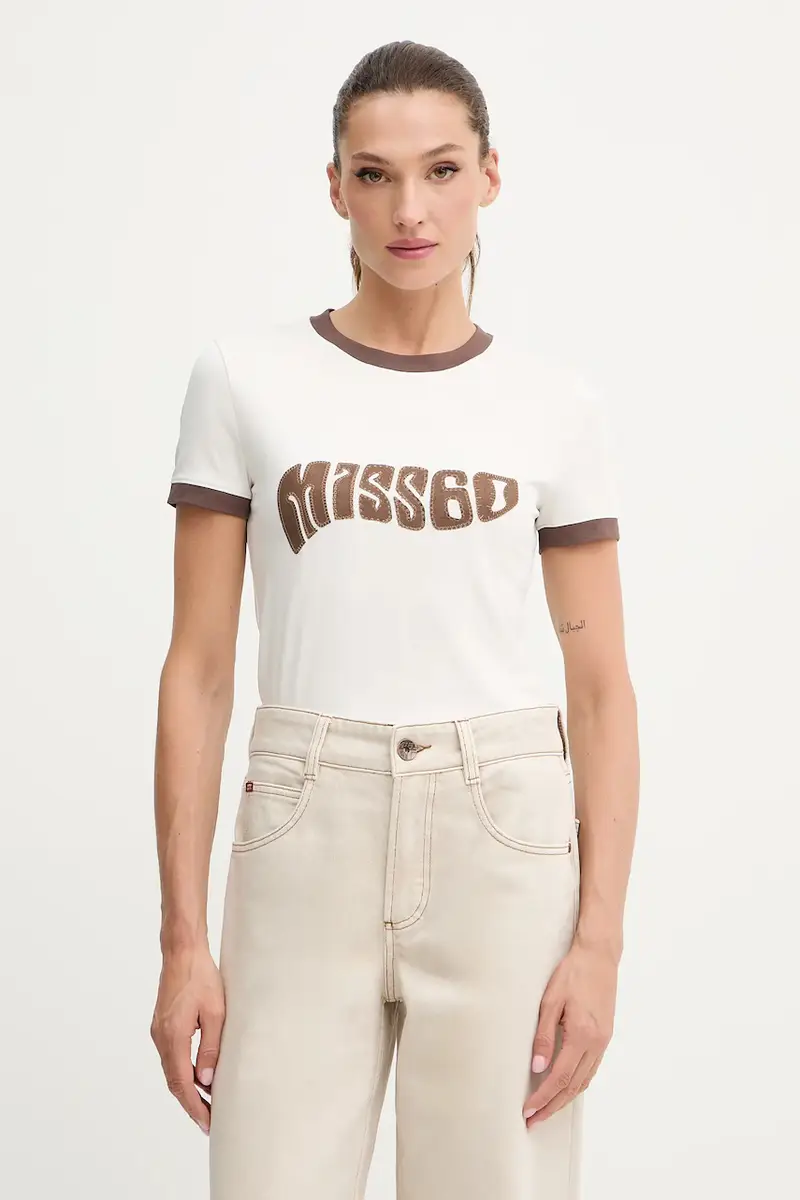 Miss Sixty T-shirt Donna Beige 3573865