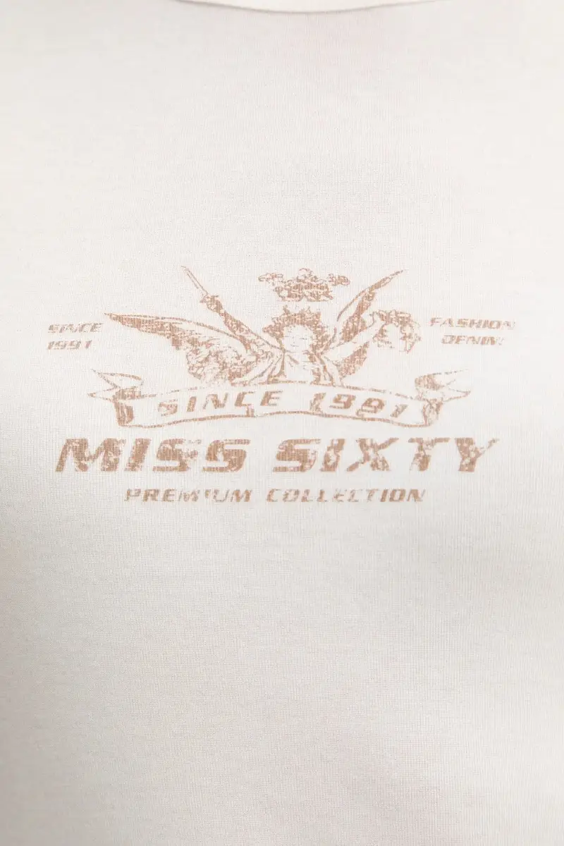Miss Sixty T-shirt Donna Beige 3573859 miniatura 5