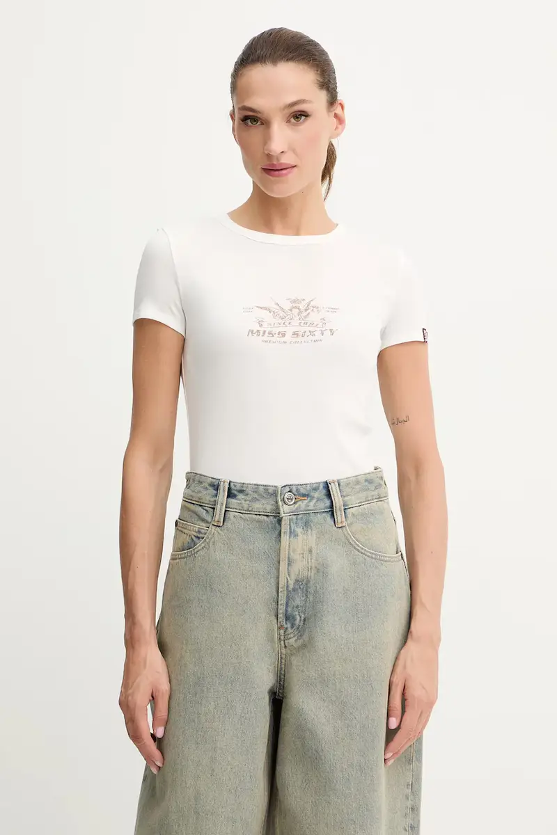 Miss Sixty T-shirt Donna Beige 3573859