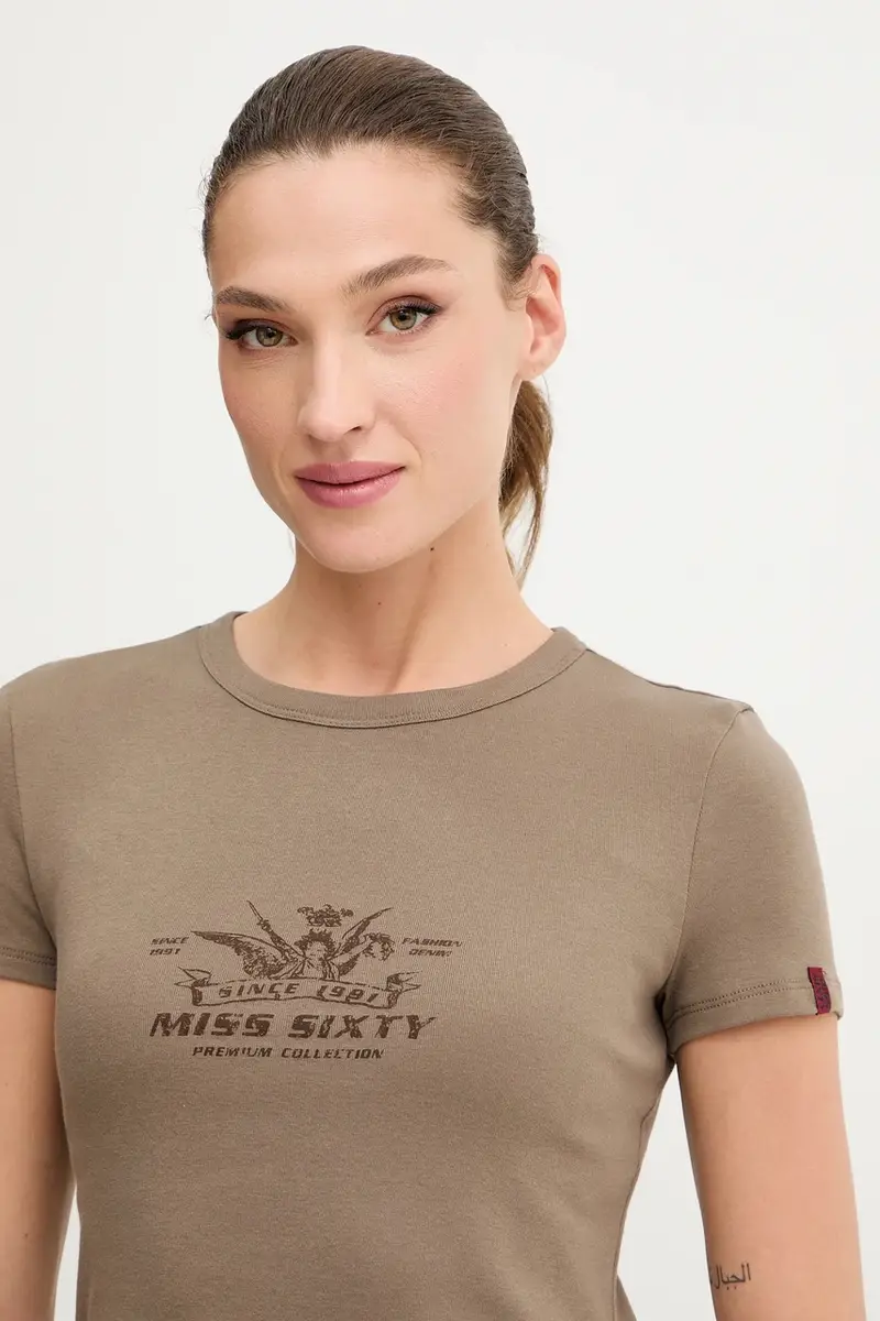 Miss Sixty T-shirt Donna Marrone 3619491 miniatura 4