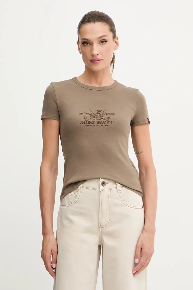 Miss Sixty T-shirt Donna Marrone 3619491
