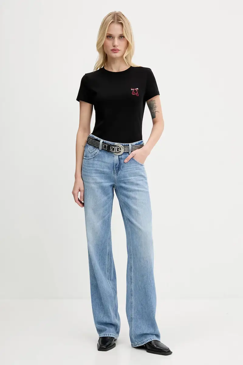 Miss Sixty T-shirt Donna Nero 3636710 miniatura 2