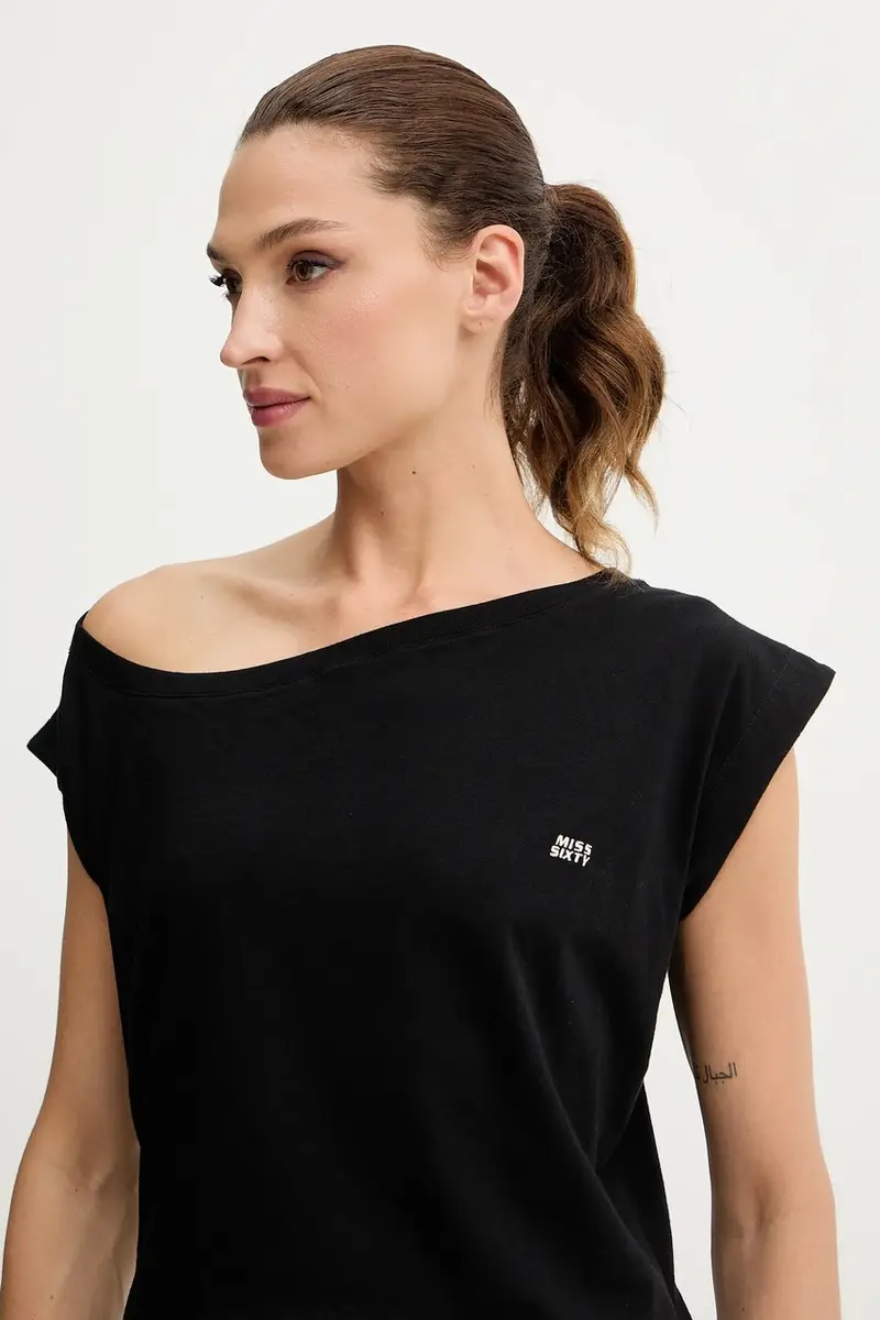 Miss Sixty T-shirt Donna Nero 3646084 miniatura 4