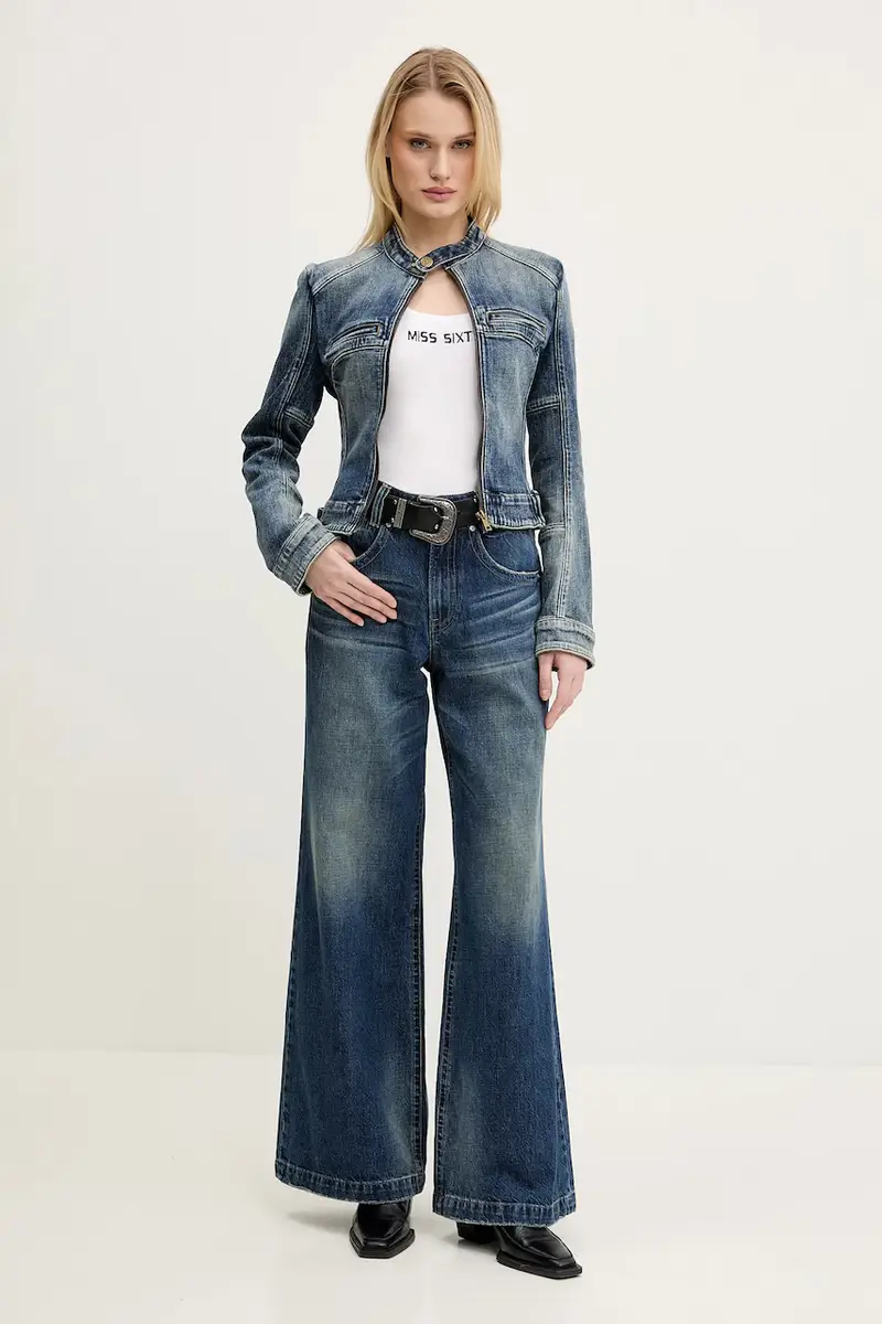 top in cotone colore bianco 6L2RJ3580000 miniatura 2