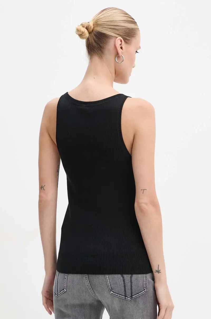 top in cotone colore nero 6L2RJ3580000 miniatura 3