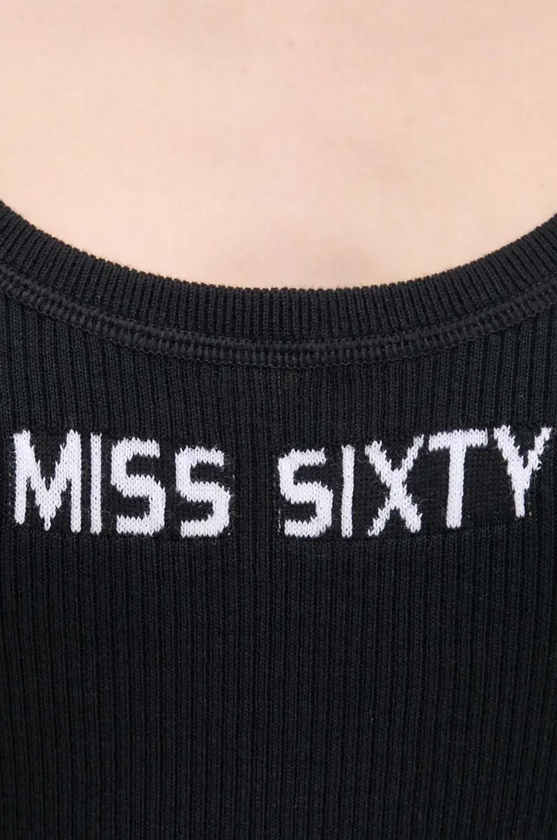 top in cotone colore nero 6L2RJ3580000 miniatura 4