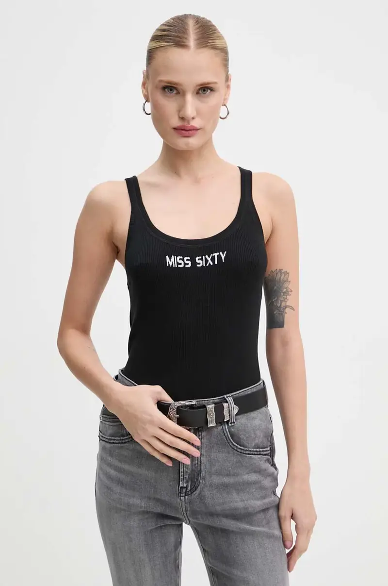 top in cotone colore nero 6L2RJ3580000