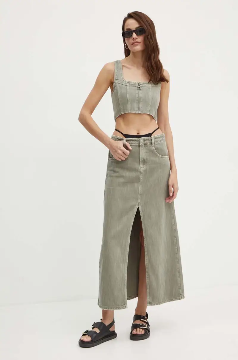 top jeans 6L2XJ2470000 XJ2470 DENIM SHIRT colore verde 6L2XJ2470000 miniatura 2