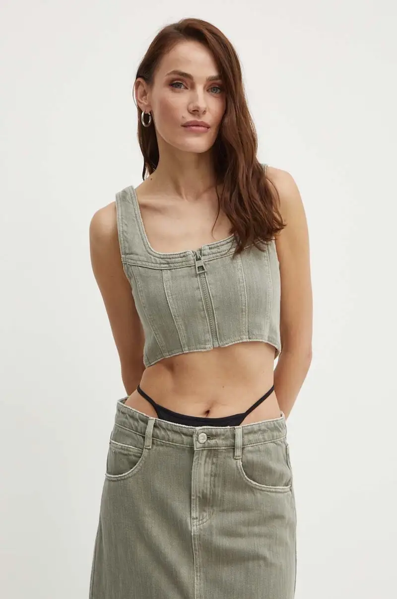 top jeans 6L2XJ2470000 XJ2470 DENIM SHIRT colore verde 6L2XJ2470000 miniatura 4