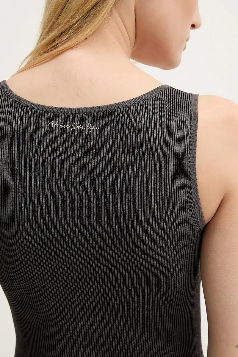 vestito con aggiunta di seta colore grigio 6S1RJ23000 miniatura 5