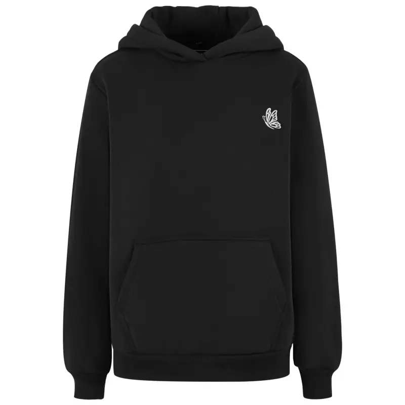 Felpa con cappuccio morbida donna Miss Tee Flying Butterfly EMB