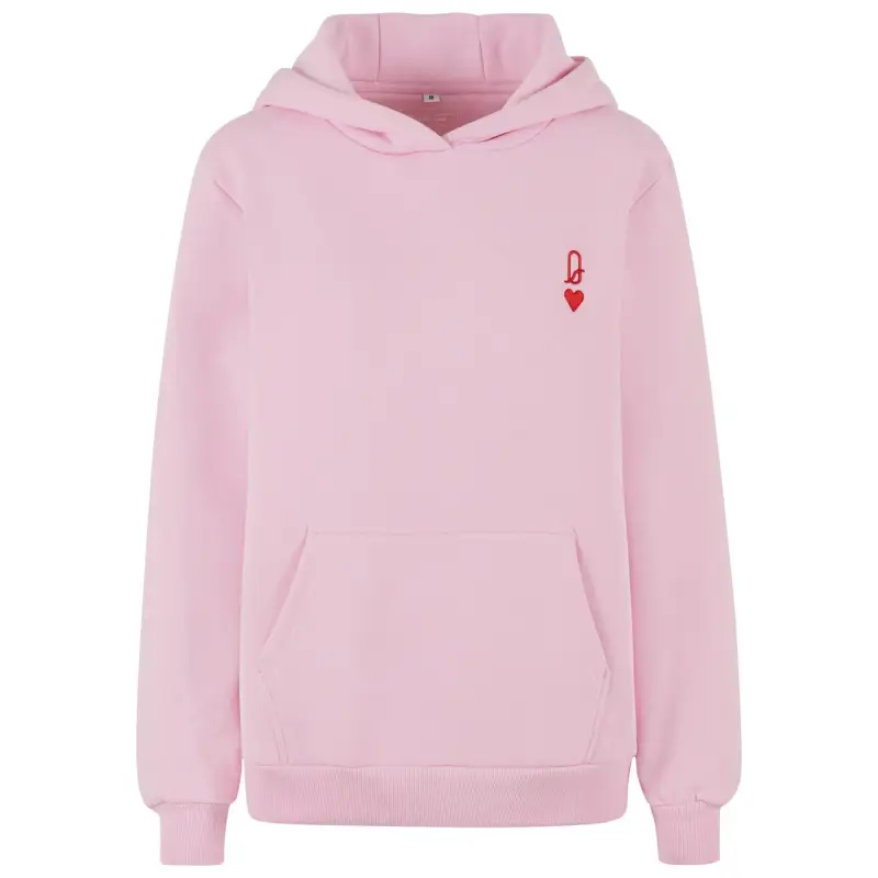 Felpa con cappuccio morbida donna Miss Tee Queen Card EMB