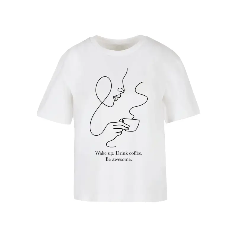 T-shirt da donna Miss Tee Drink Coffee Be Awesome