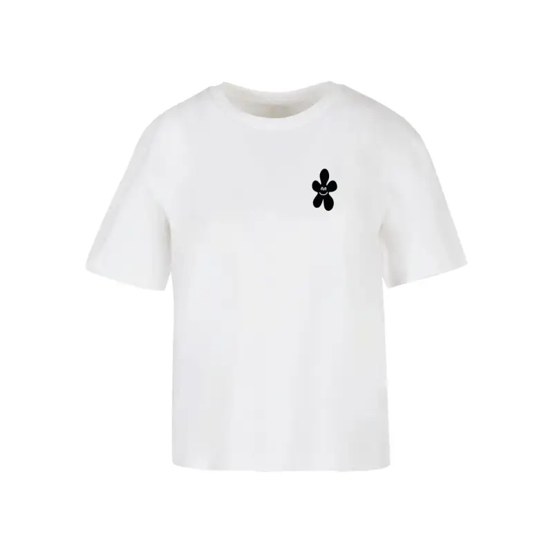 T-shirt da donna Miss Tee Good Karma Happy Flower