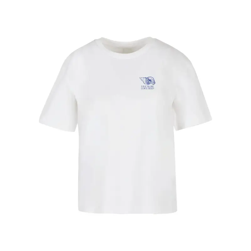 T-shirt da donna Miss Tee Live Slow Seashells