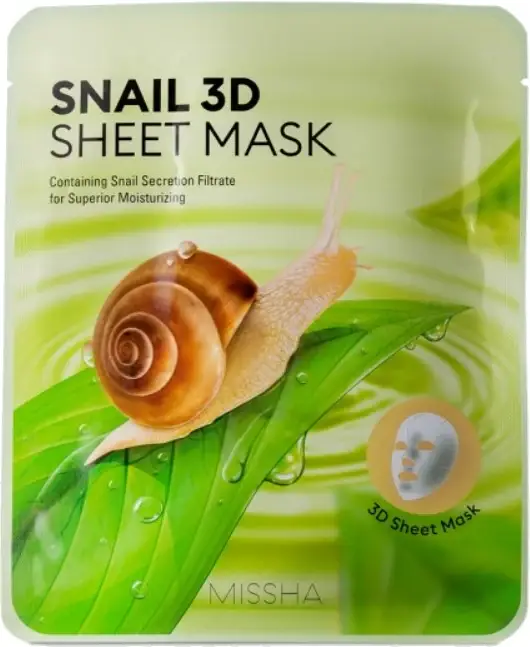 Maschera viso idratante con estratto di lumaca Snail 3D 23 g