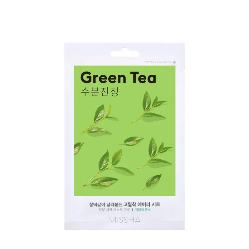 Mask Airy Fit Sheet Mask Green Tea - Maschera viso idratante